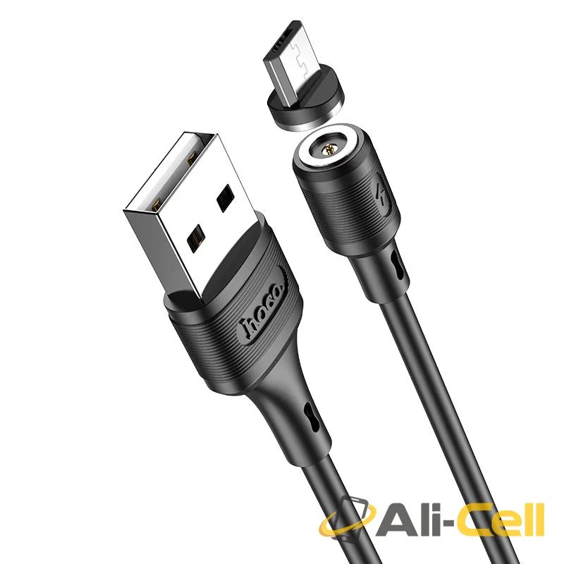Cable USB to Micro-USB “X52 Sereno” magnetic charging (X52 Micro Usb Black, 1.0m) — 2