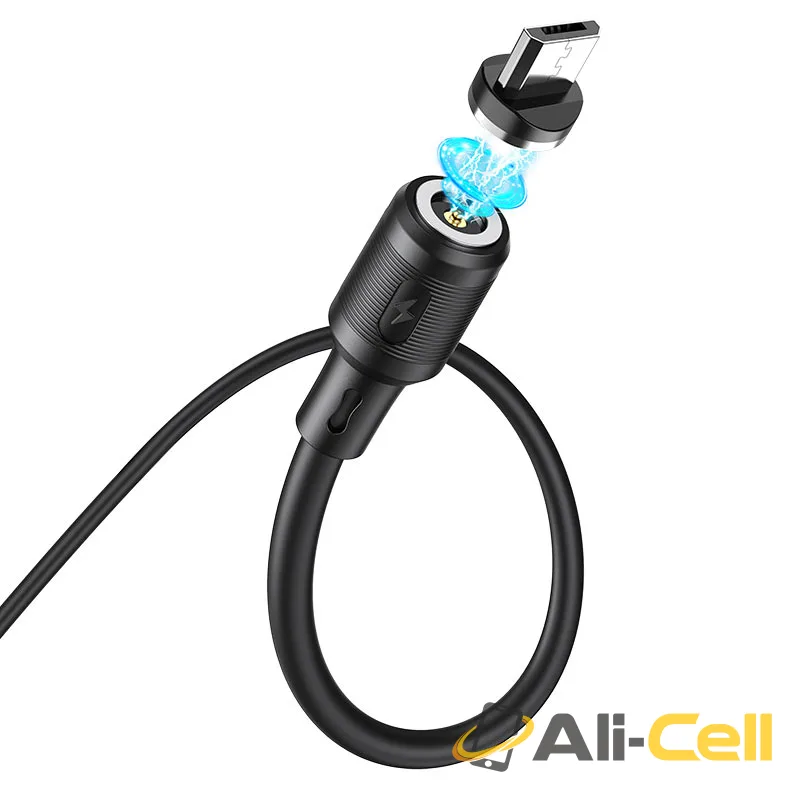 Cable USB to Micro-USB “X52 Sereno” magnetic charging (X52 Micro Usb Black, 1.0m) — 3