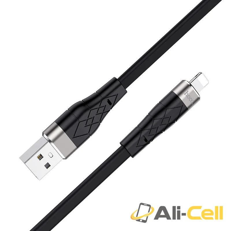 Cable USB to Lightning “X53 Angel” charging data sync (X53 Lightning Black, 1.0m) — 2