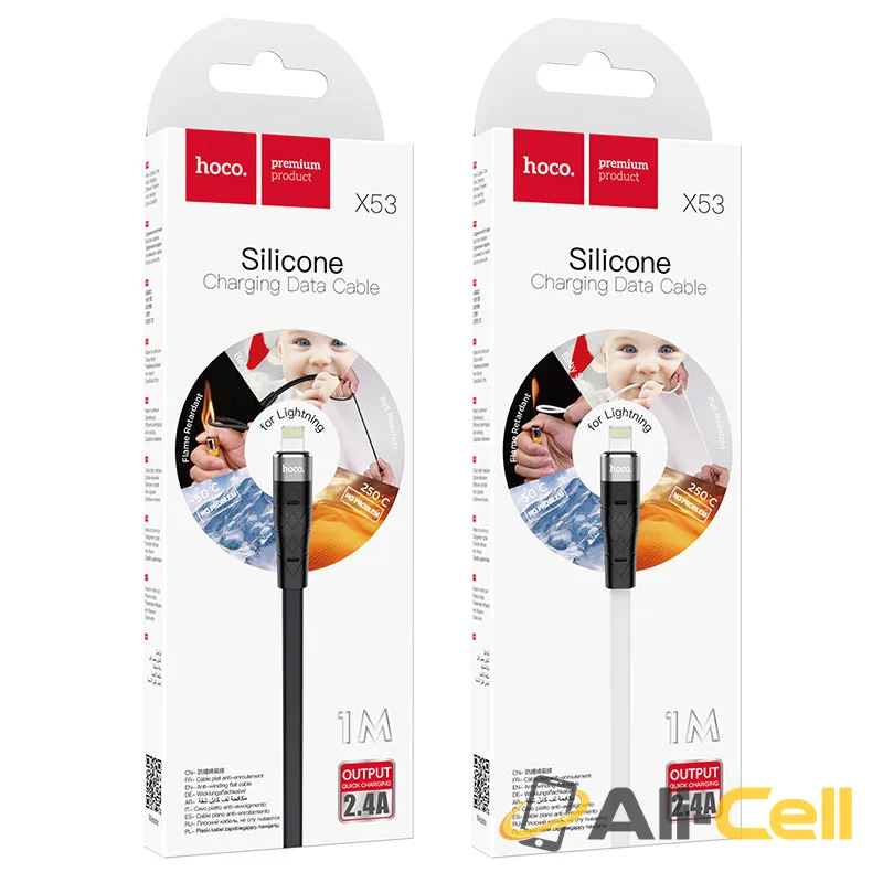 Cable USB to Lightning “X53 Angel” charging data sync (X53 Lightning Black, 1.0m) — 7