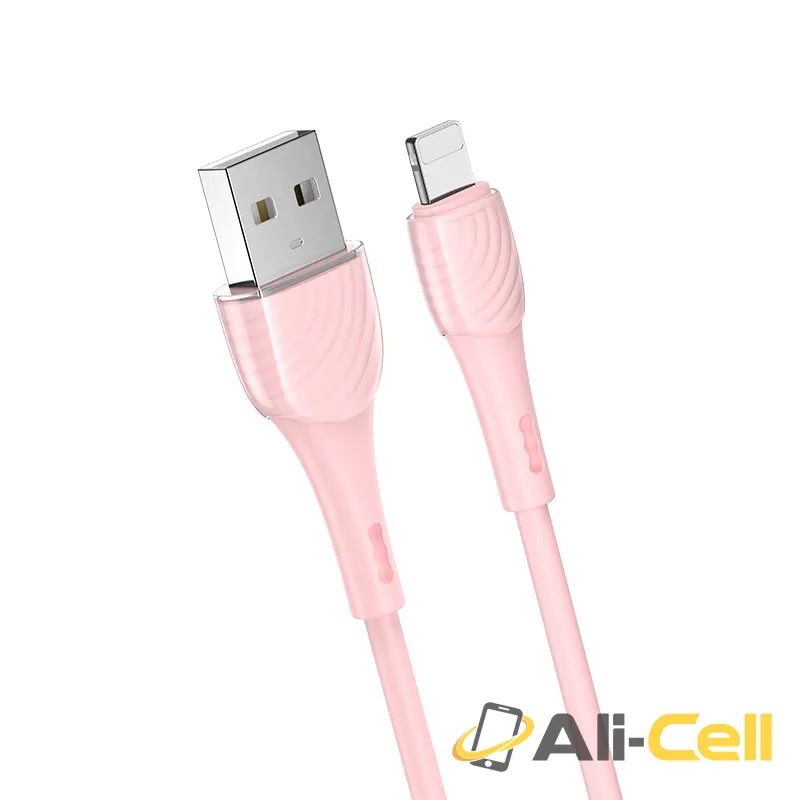 Cable USB to Lightning “X49 Beloved” charging data sync (X49 Lightning Pink, 1.0m) — 4