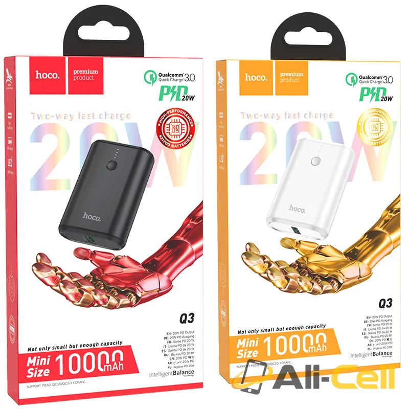 Power bank “Q3 Mayflower” PD20W + QC3.0 10000mAh (Q3 White) — 7