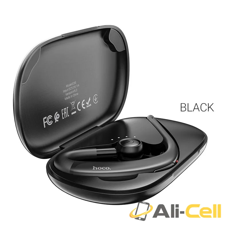 Wireless headset “E56 Shine” with charging case (E56 Black)