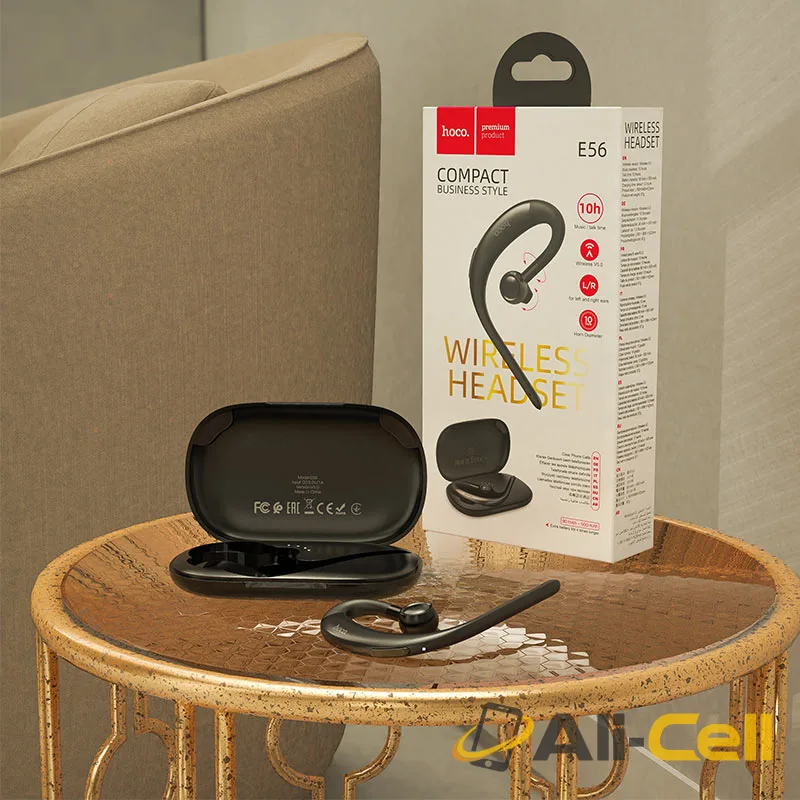 Wireless headset “E56 Shine” with charging case (E56 Black) — 6