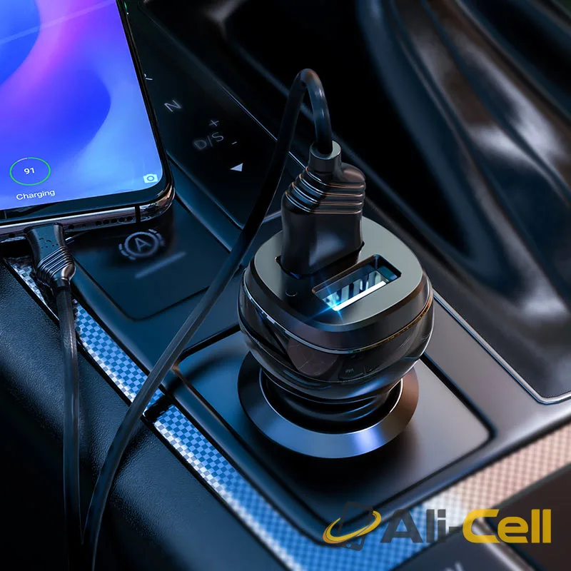 Car charger “Z40 Superior” dual port set with cable (Z40 Lightning Black, Set With Lightning Cable) — 6