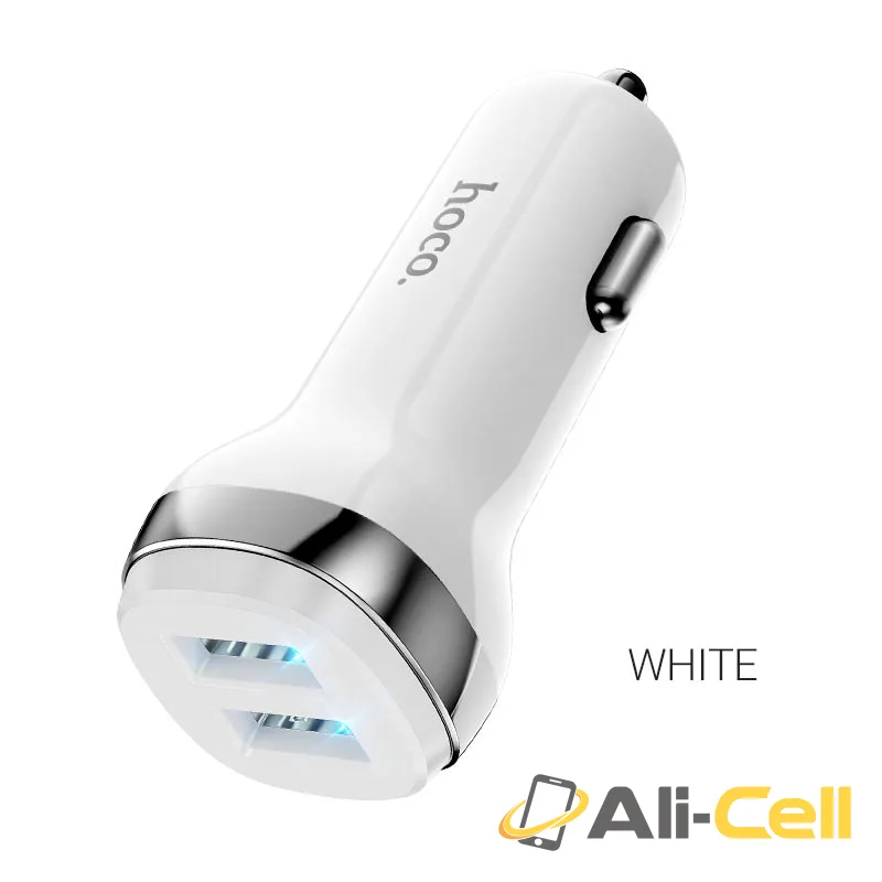 Car charger “Z40 Superior” dual port set with cable (Z40 White, Single)