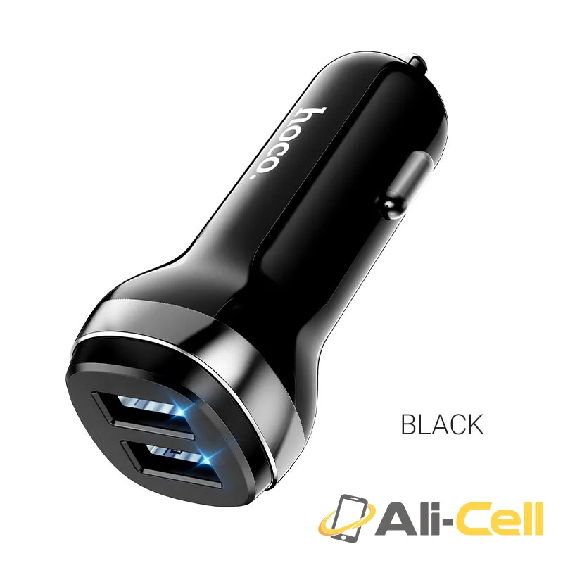 Car charger “Z40 Superior” dual port set with cable (Z40 Black, Single)