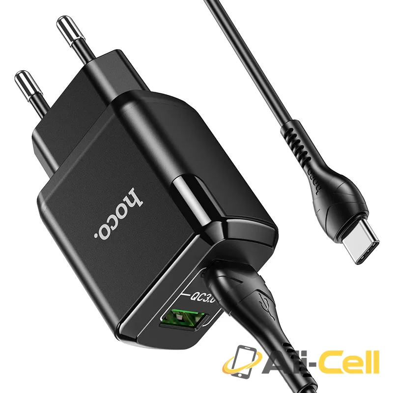 Wall charger “N6 Charmer” dual port QC3.0 EU set with cable (N6 Micro Usb White, Set With Micro Usb Cable) — 2
