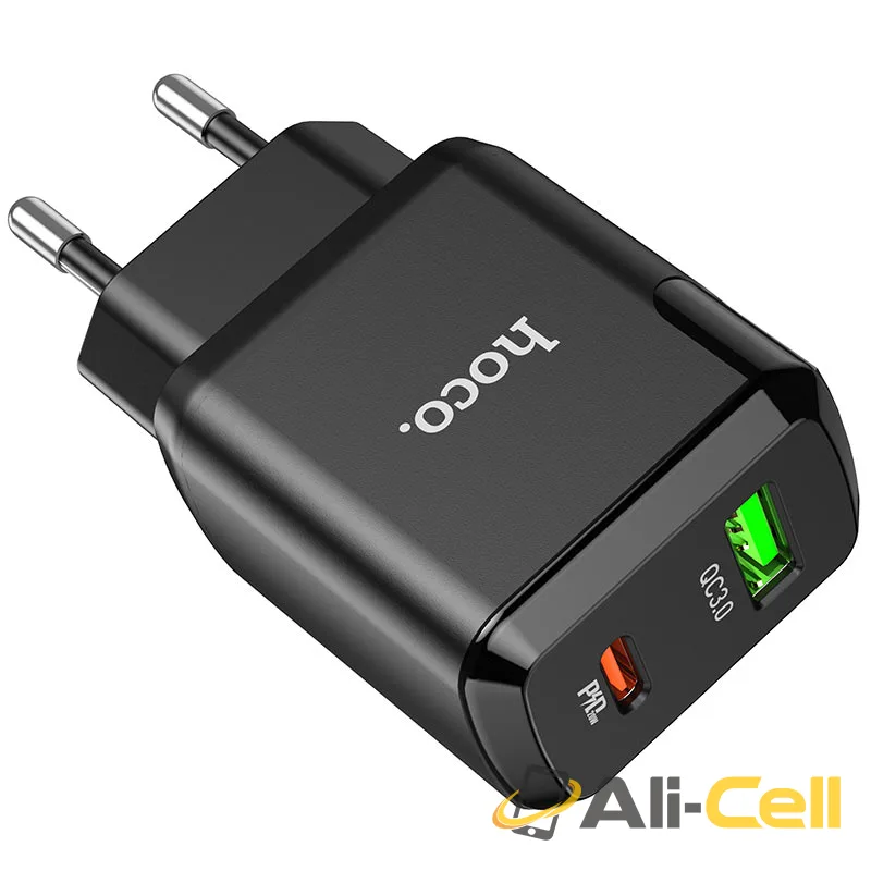 Wall charger “N5 Favor” PD20W + QC3.0 EU set with cable (N5 Type C Type C White, Set With Type C To Type C Cable) — 3