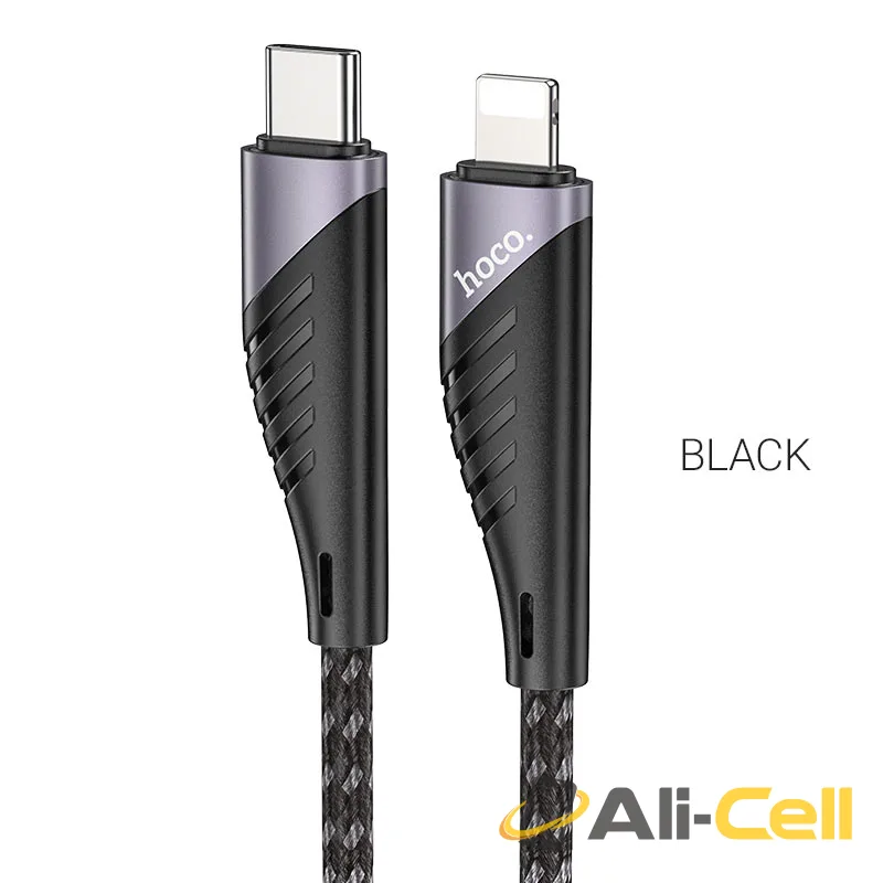 Cable Type-C to Lightning “U95 Freeway” PD charging data sync (U95 Pd Type C To Lightning Black, 1.2m)