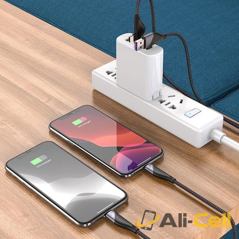 Cable 2-in-1 USB / Type-C to Lightning “U95 Freeway” PD (U95 2in1 Pd Usb Type C To Lightning Black, 1.2m) — 6
