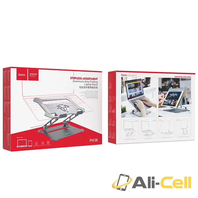 Tabletop stand “PH38 Diamond” folding for laptops (Ph38 Gray) — 7