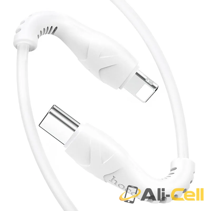 Cable Type-C to Lightning “X55 Trendy” PD charging data sync (X55 Pd Type C To Lightning White, 1.0m) — 2
