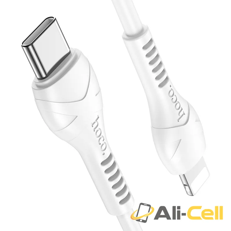 Cable Type-C to Lightning “X55 Trendy” PD charging data sync (X55 Pd Type C To Lightning White, 1.0m) — 3