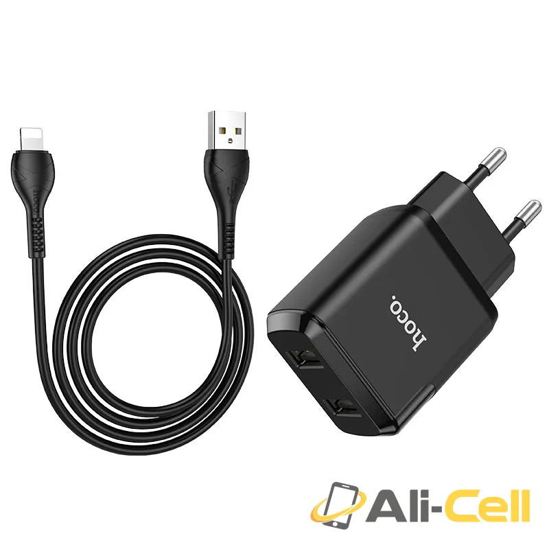 Wall charger “N7 Speedy” dual port EU set with cable (N7 Type C White, Set With Type C Cable) — 4