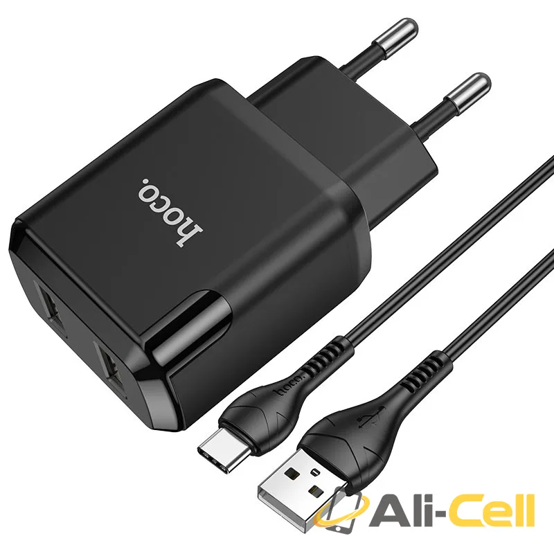 Wall charger “N7 Speedy” dual port EU set with cable (N7 Micro Usb White, Set With Micro Usb Cable) — 2