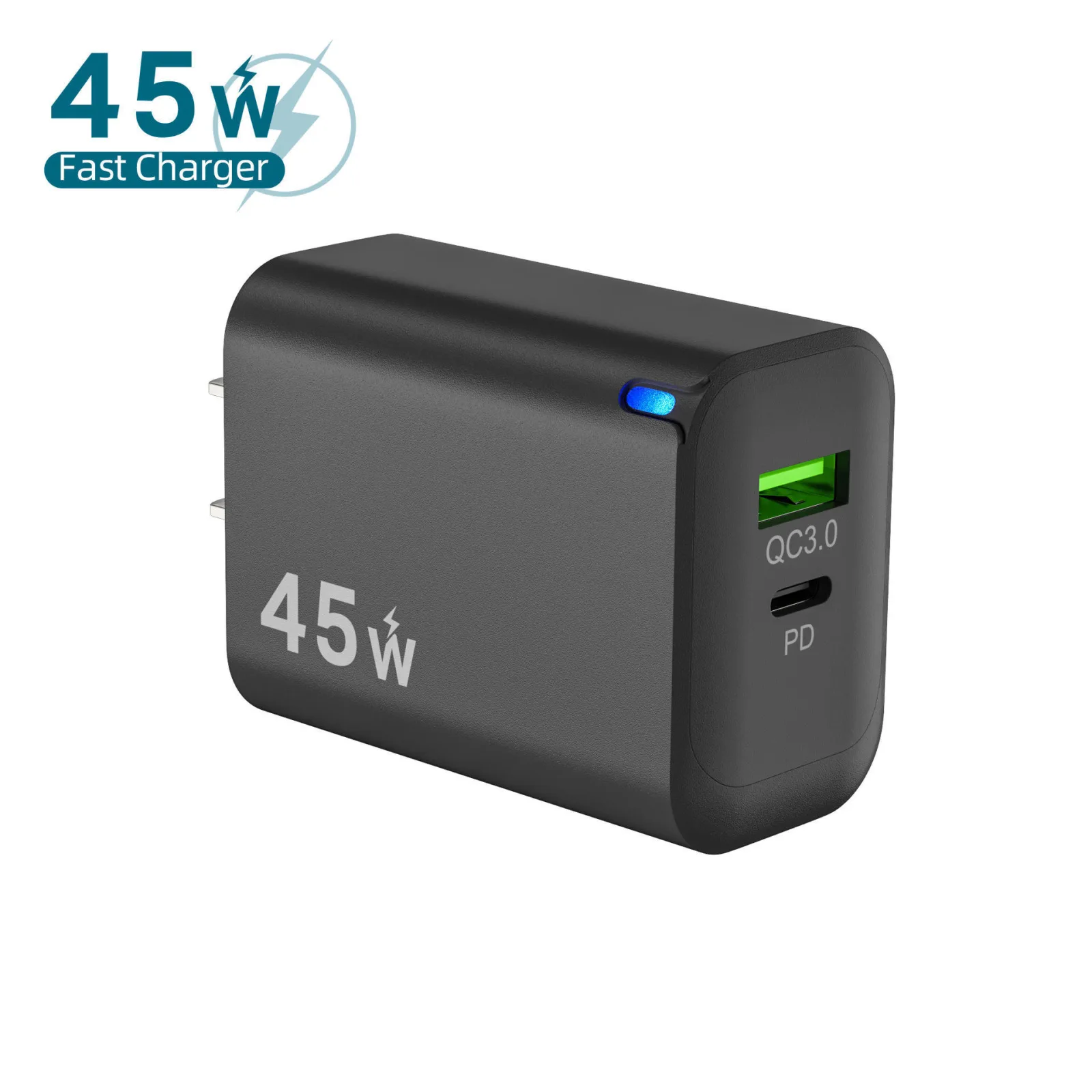 45W QC3.0/PD3.0 OCP/OTP/OVP Fast Charger USB-C — 2
