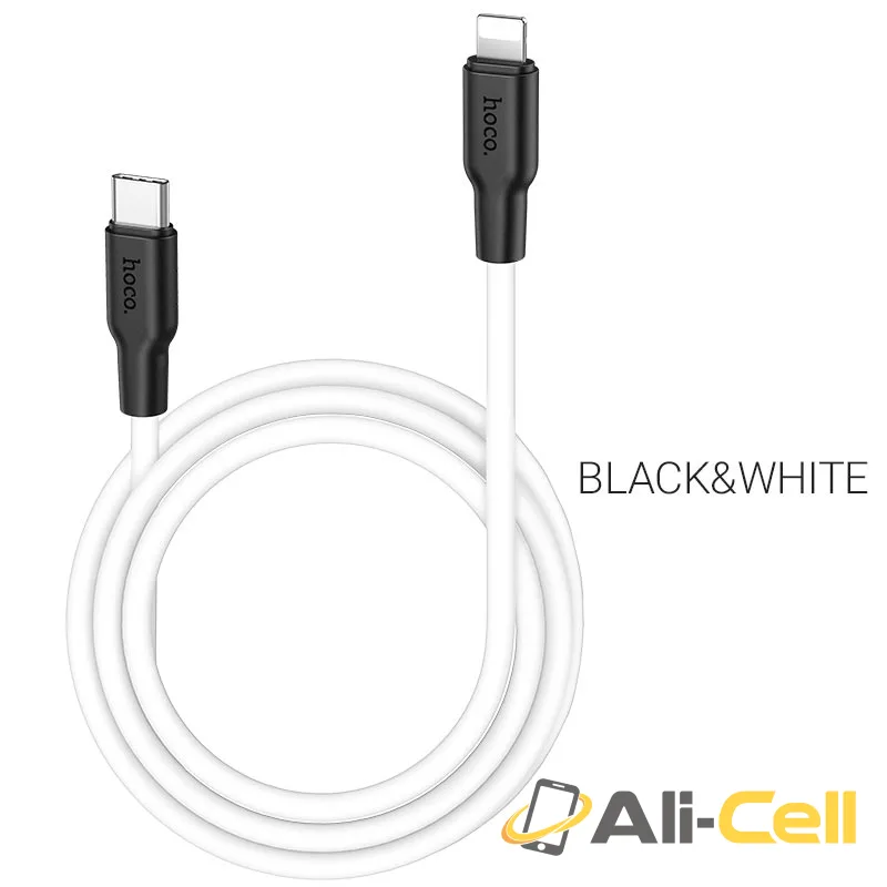 Cable Type-C to Lightning “X21 Plus” PD (X21 Plus Pd Type C Lightning Black White, 1.0m)