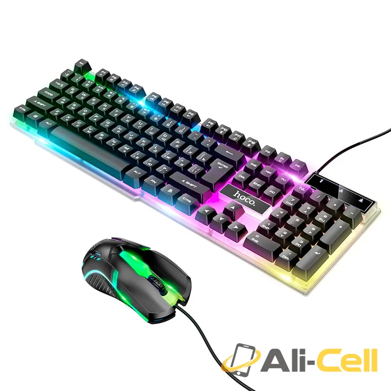 Keyboard + mouse set “GM11 Terrific glowing” RGB EN / RU (Gm11 Ru Black) — 2