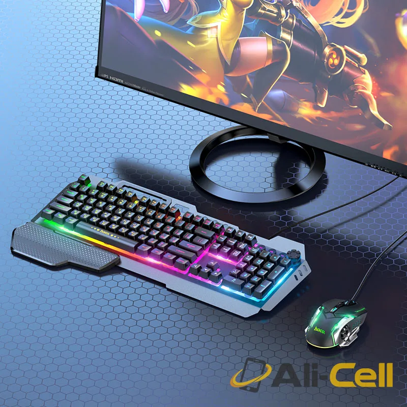 Keyboard + mouse set “GM12 Light and shadow” RGB EN / RU (Gm12 En Black) — 6