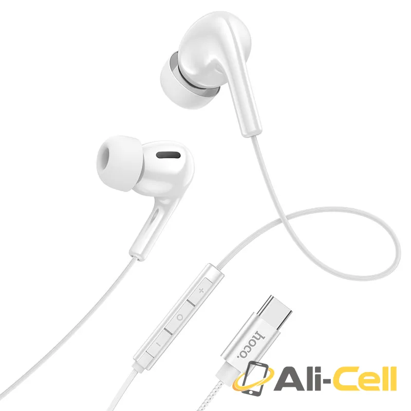 Wired earphones Type-C “M91 Shelly” with mic (M91 Ceramic White)