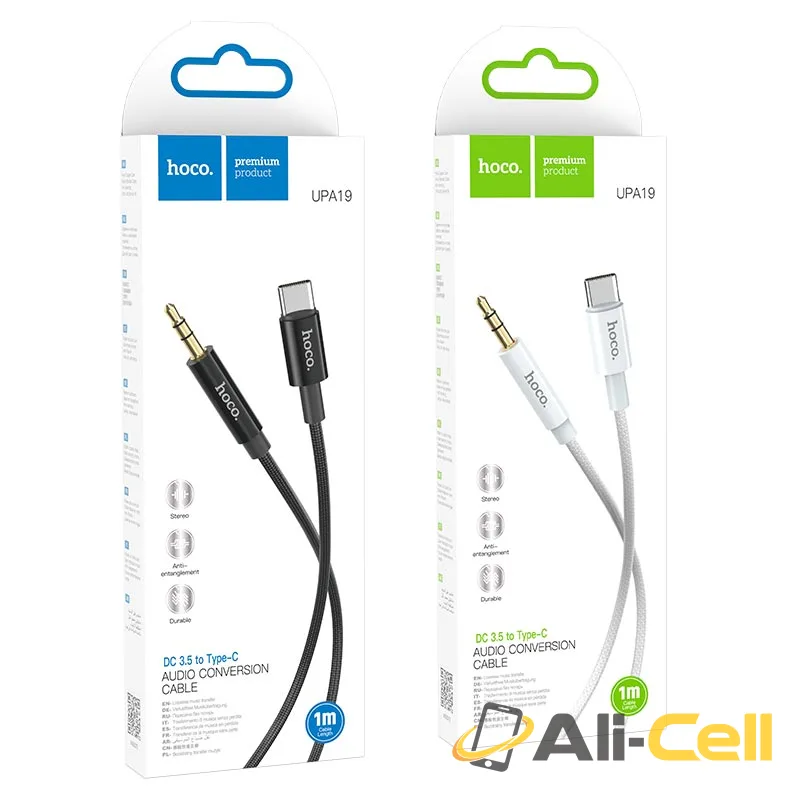 Cable Type-C male to 3.5mm male “UPA19” (Upa19 Tc 3 5 Silver, 1.0m) — 7