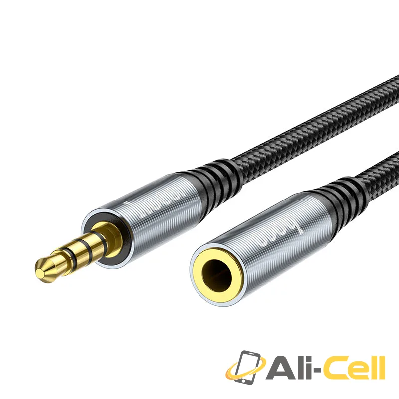 Audio extension cable 3.5mm male to female “UPA20” (Upa20 Metal Grey, 2m) — 2