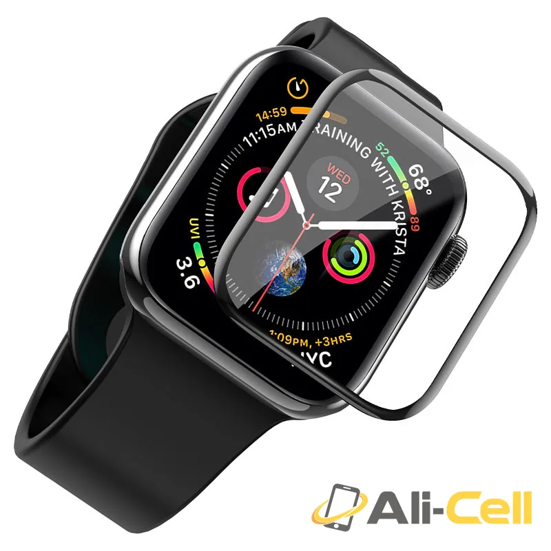 Screen protector for Apple Watch “A29” tempered glass (A29 Iw 4 5 6 Se Black, 4 5 6 Se 44mm) — 3