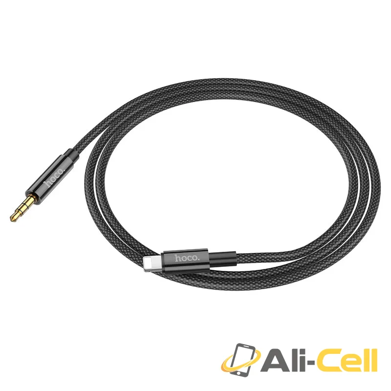 Cable Lightning male to 3.5mm male “UPA19” audio AUX (Upa19 Ltn 3 5 Black, 1.0m) — 3