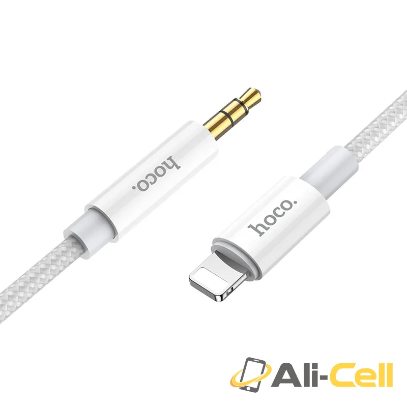 Cable Lightning male to 3.5mm male “UPA19” audio AUX (Upa19 Ltn 3 5 Silver, 1.0m) — 2