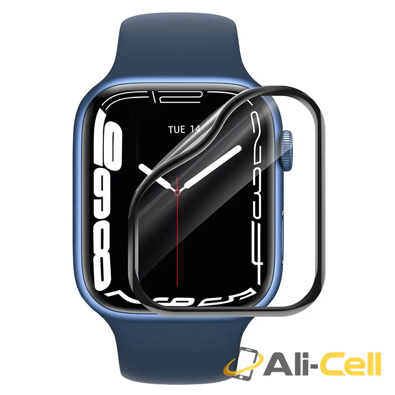 Screen protector for Apple Watch “A30” tempered glass (A30 Iw 7 Black, 7 45mm)