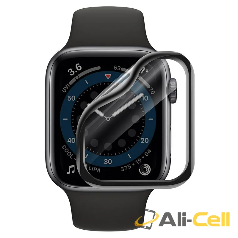 Screen protector for Apple Watch “A30” tempered glass (A30 Iw 4 5 6 Se Black, 4 5 6 Se 44mm)