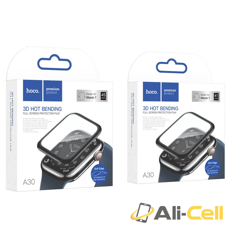 Screen protector for Apple Watch “A30” tempered glass (A30 Iw 4 5 6 Se Black, 4 5 6 Se 44mm) — 7