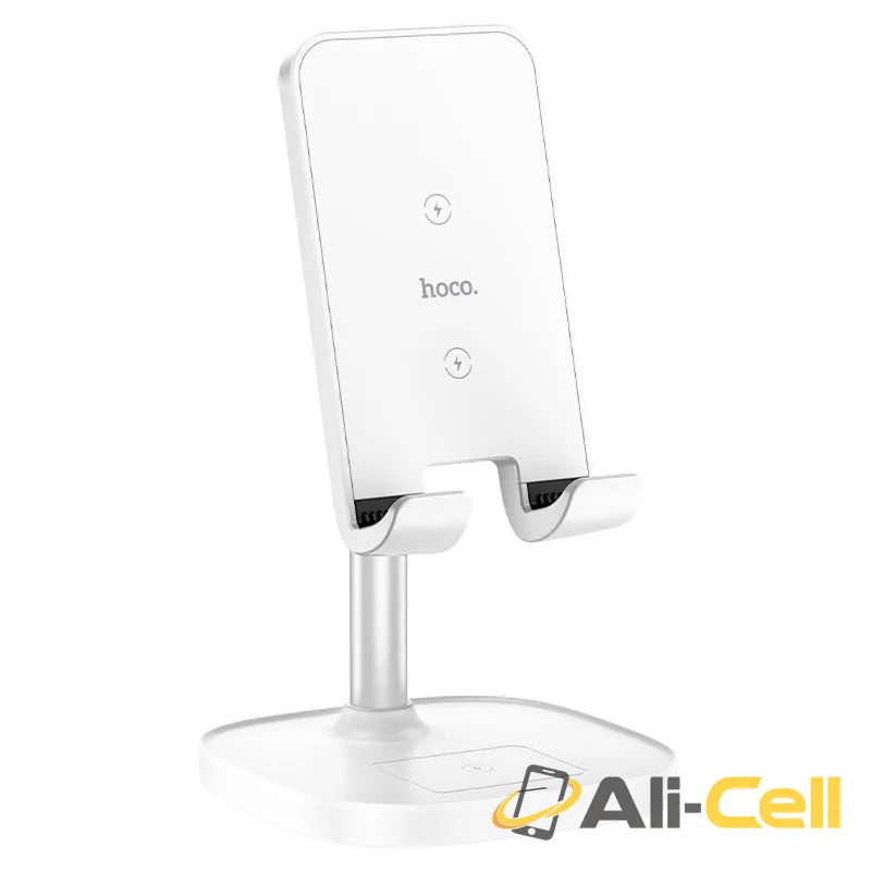 Tabletop wireless charging holder “CW37 Thorough” 2-in-1 (Cw37 White) — 2