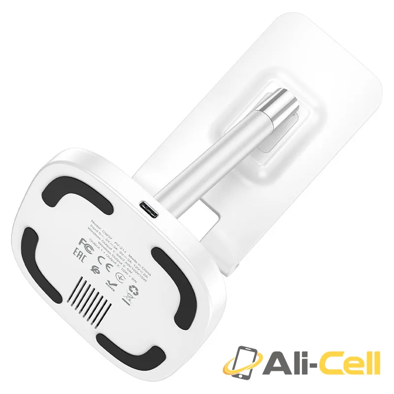 Tabletop wireless charging holder “CW37 Thorough” 2-in-1 (Cw37 White) — 4