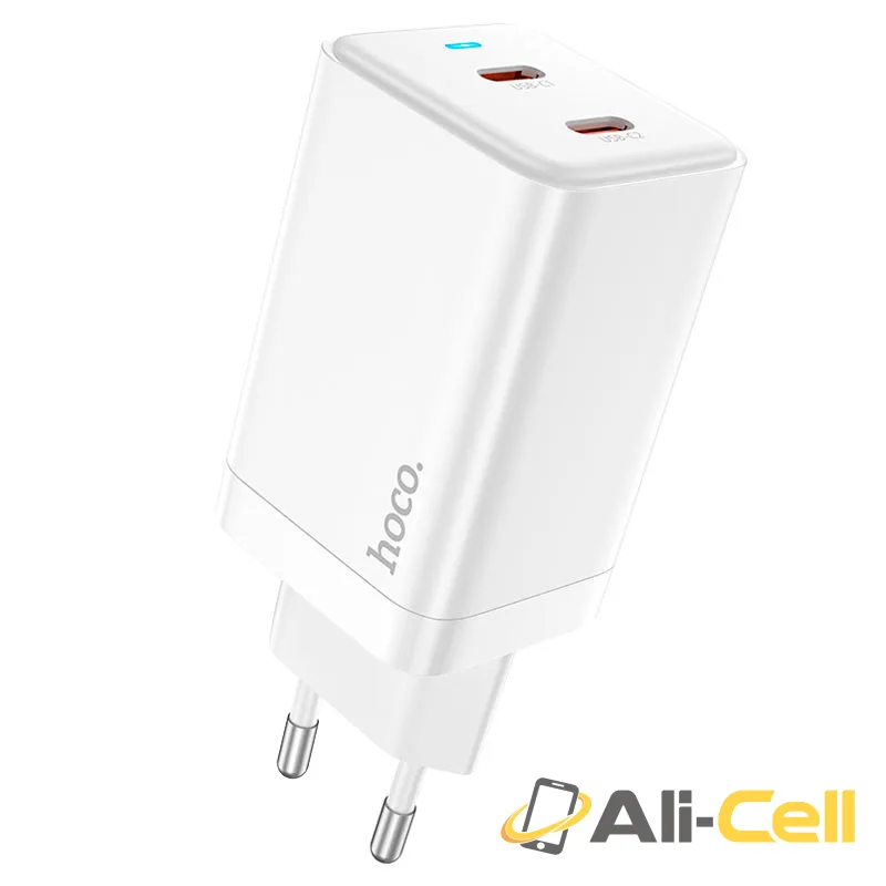 Wall charger “N23 Starlight” PD45W EU set with cable (N23 Tc Tc White, Set With Type C To Type C Cable) — 2