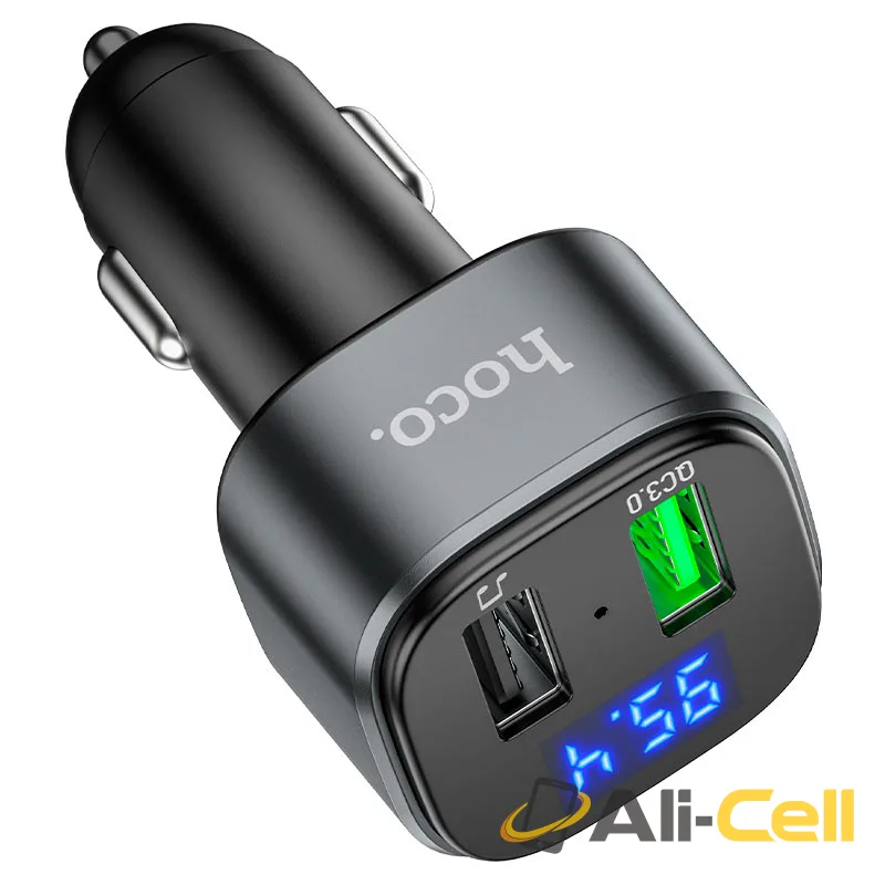 Car charger “E67 Fighter” QC3.0 with wireless FM transmitter (E67 Black) — 4
