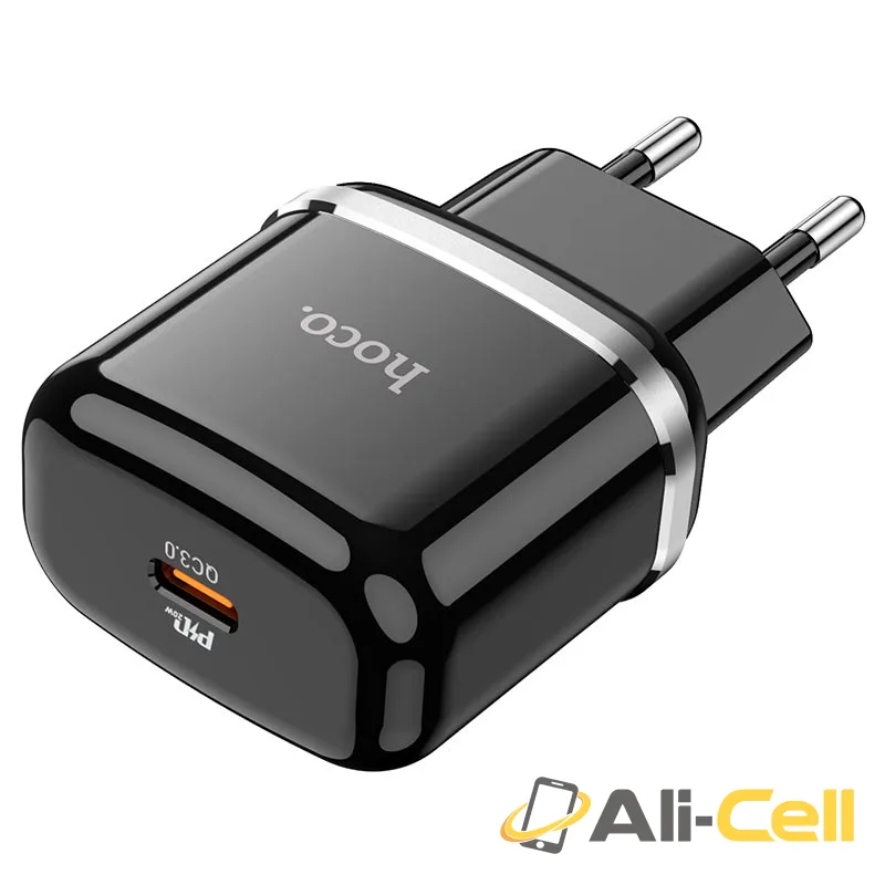 Wall charger “N24 Victorious” PD20W EU set with cable (N24 White, Single) — 2