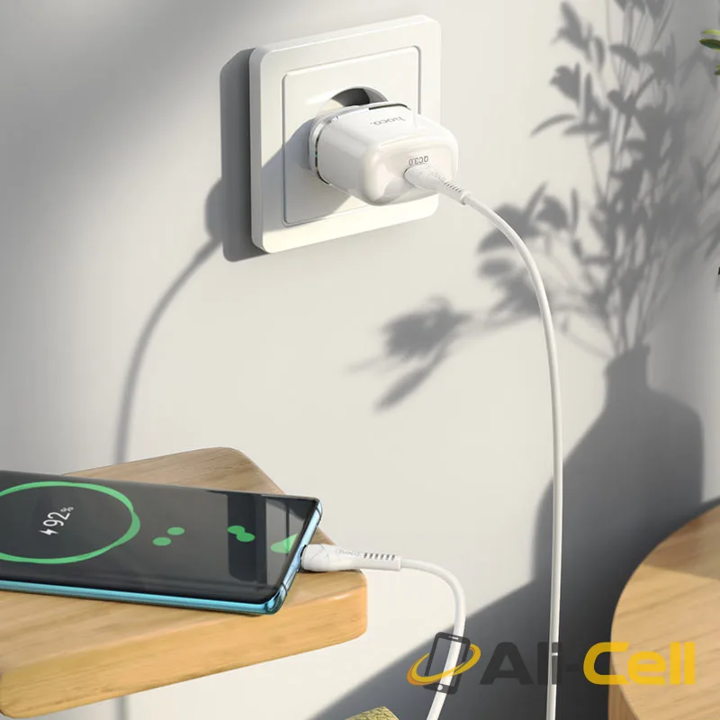 Wall charger “N24 Victorious” PD20W EU set with cable (N24 Black, Single) — 5
