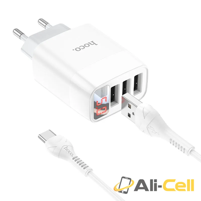 Wall charger “C93A Easy charge” EU set with cable (C93a Ltn White, Set With Lightning Cable) — 3