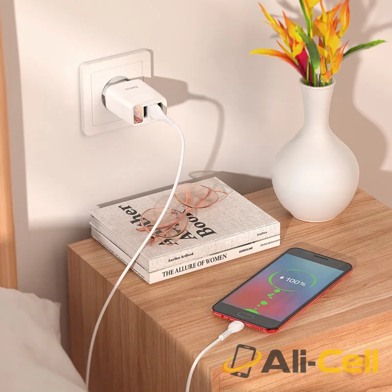 Wall charger “C93A Easy charge” EU set with cable (C93a Ltn White, Set With Lightning Cable) — 6