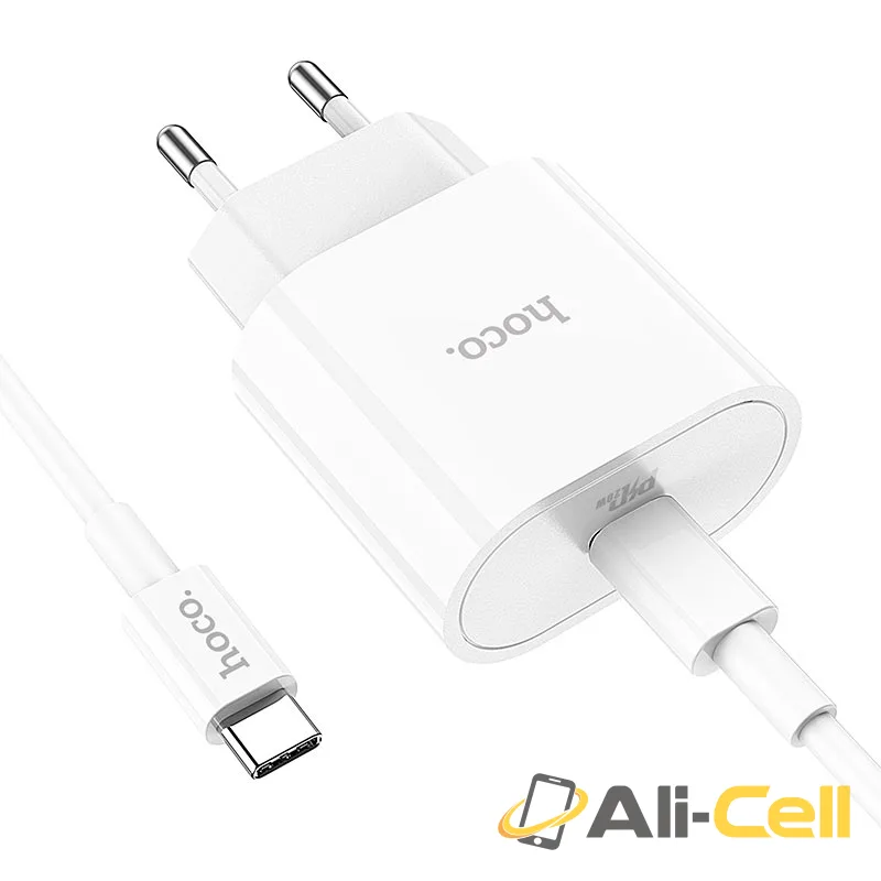 Wall charger “C94A Metro” PD20W EU set with cable (C94a Tc Tc White, Set With Type C To Type C Cable) — 3