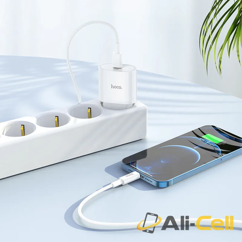 Wall charger “C94A Metro” PD20W EU set with cable (C94a Tc Ltn White, Set With Type C To Lightning Cable) — 5