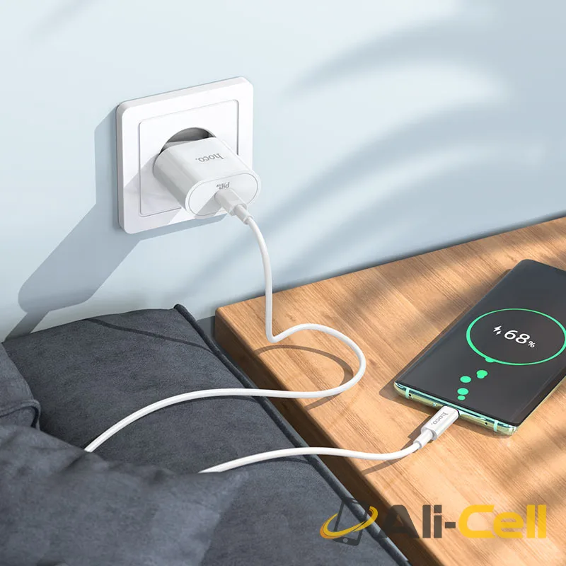 Wall charger “C94A Metro” PD20W EU set with cable (C94a Tc Ltn White, Set With Type C To Lightning Cable) — 6