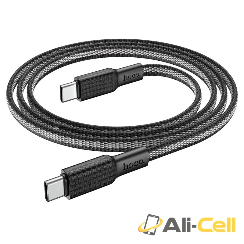 Cable Type-C to Type-C “X69 Jaeger” 60W charging data sync (X69 60w Tc Tc Black White, 1.0m) — 3