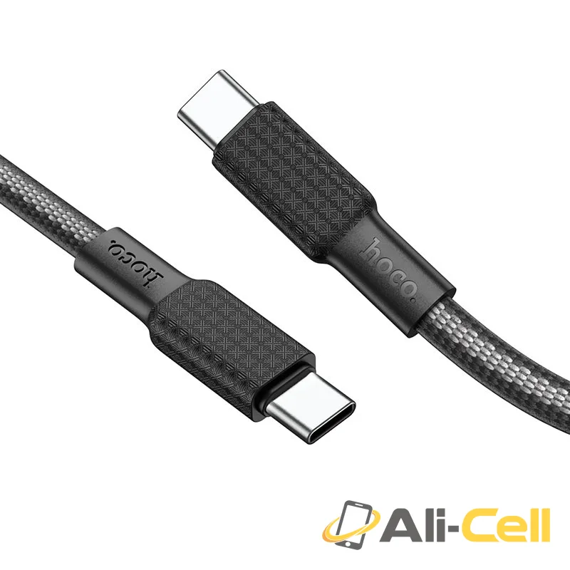 Cable Type-C to Type-C “X69 Jaeger” 60W charging data sync (X69 60w Tc Tc Black Red, 1.0m) — 2