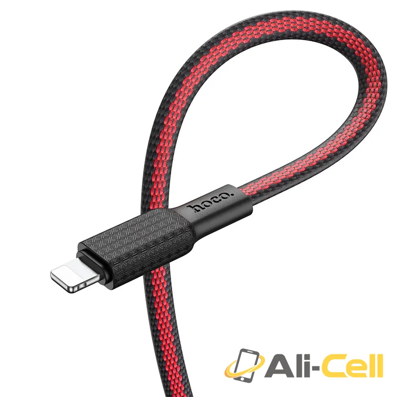 Cable Type-C to Lightning “X69 Jaeger” PD charging data sync (X69 Pd Tc Ltn Black Red, 1.0m) — 4