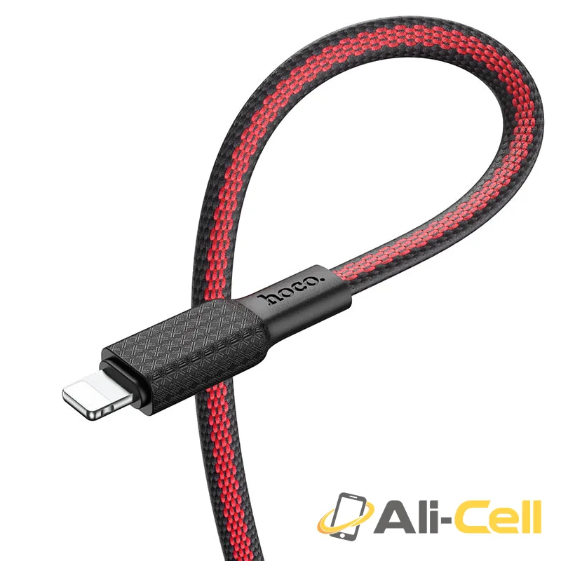 Cable USB to Lightning “X69 Jaeger” charging data sync (X69 Usb Ltn Black White, 1.0m) — 4