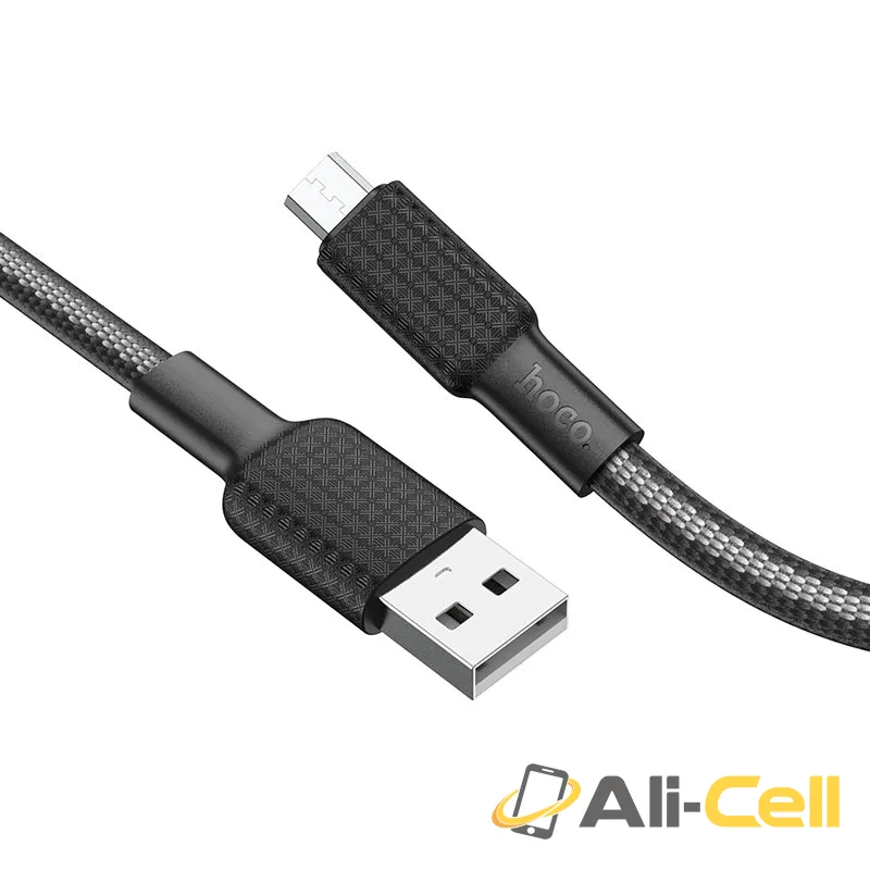 Cable USB to Micro-USB “X69 Jaeger” charging data sync (X69 Micro Usb Black Red, 1.0m) — 2