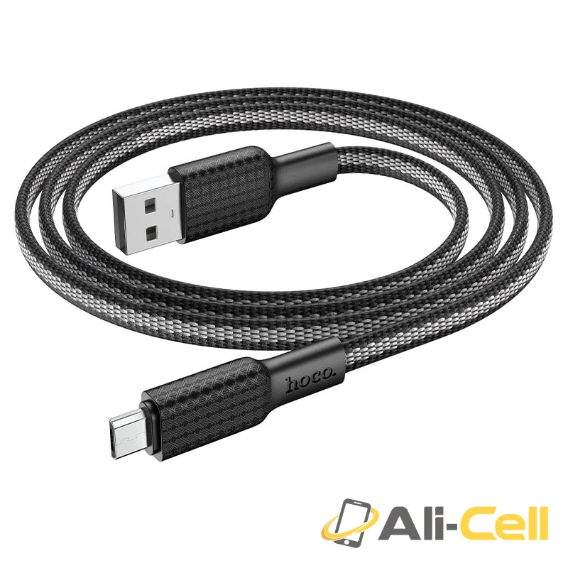 Cable USB to Micro-USB “X69 Jaeger” charging data sync (X69 Micro Usb Black Red, 1.0m) — 3